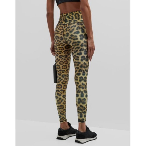 Terez Women's Beige Leopard Goals Activewear Hi-Shine Leggings Pants Size Small - Picture 12 of 14